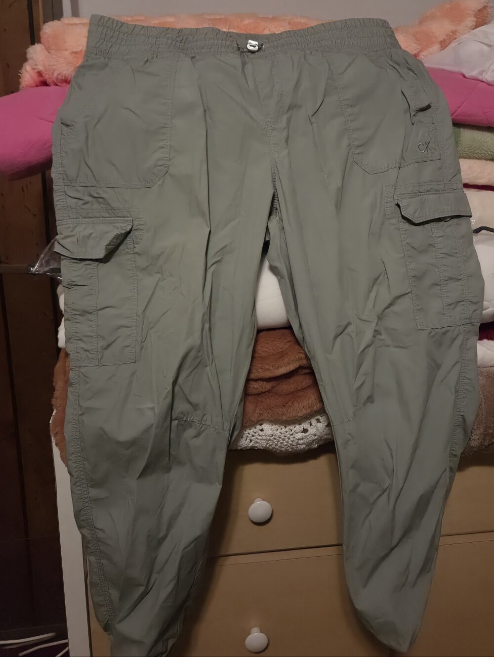 Calvin Klein Olive Green Cargo Jogger Pants